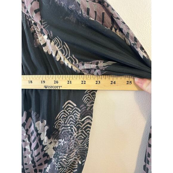 Free People Womens Floral Maxi Dress Purple Long Sleeve Boho Whimsigoth Medium - Picture 8 of 8